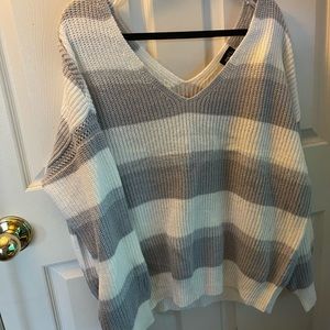 Gray oversized sweater